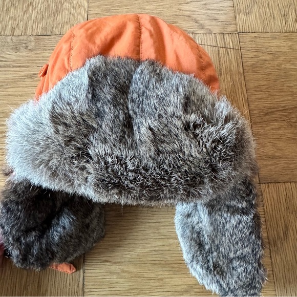 Paul Leinburd for Crowncap Rabbit Fur Trapper Hat Hunting Orange Warm Crown Cap - Picture 3 of 9